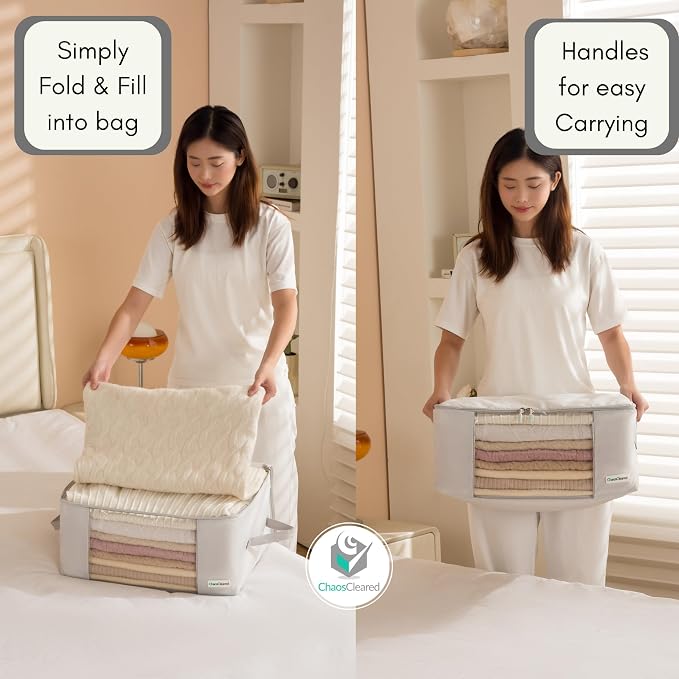 Clothing Storage Bags Clothes Organizer folding fabric bags - Image 3