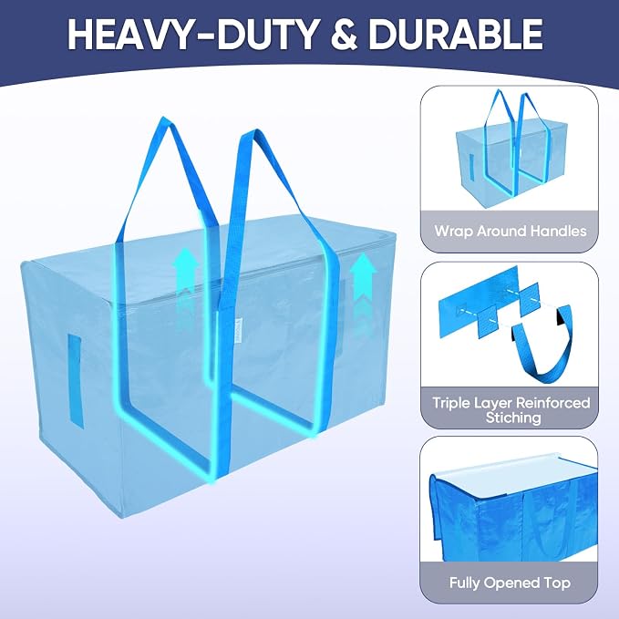 TICONN 2 Pack Extra Large Moving Bags - Image 3