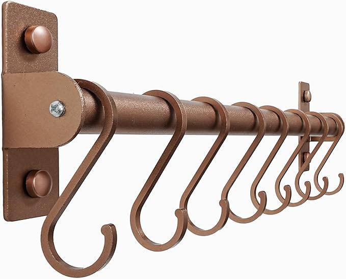 Dseap Kitchen Utensil Holder Hanger, Pot and Pan Rack Wall Mounted, Kitchen Rail by Dseap