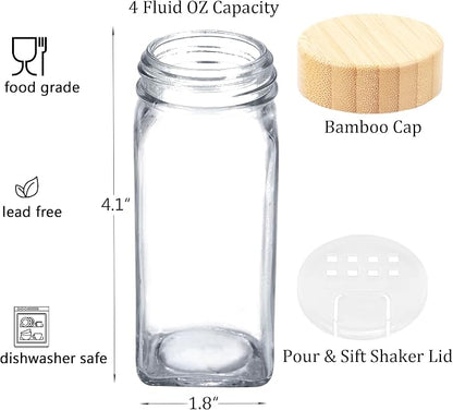 SWOMMOLY 48 Pcs Glass Spice Jars - Image 3