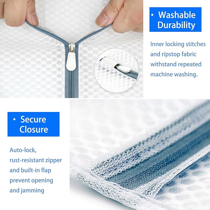4Pcs Mesh Laundry Bags Delicates Lingerie Wash Bags - Image 5