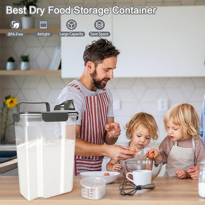 Komzon Rice Container, Airtight Rice Storage Container 10lb, Cereal Containers - Image 6