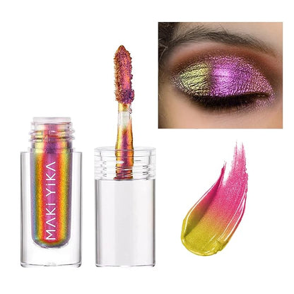 MAKI YIKA Glitter Eyeshadow Rose Pink Liquid Multichrome Eyeshadows Long Lasting by MakiYikaBeauty