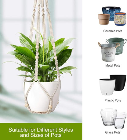 LEWESU Macrame Plant Hanger Indoor Set of 2 - Image 8