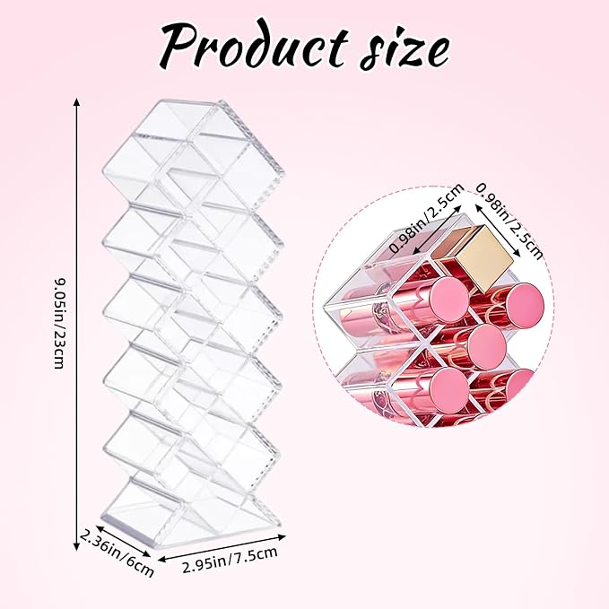 Rollerball Perfume Organizer, 16Slots Roller Bottles Holder, Stackable Makeup - Image 2