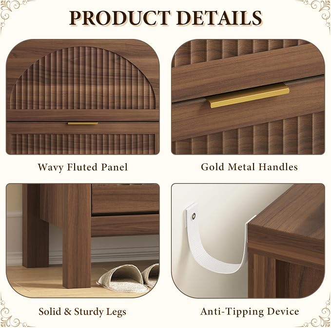 Fluted Shoe Cabinet Storage - Image 5