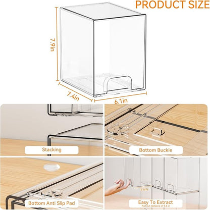 7.5" High Stackable Storage Bins, 2 Pack Bottle Station and Baby Bottle Storage - Image 3