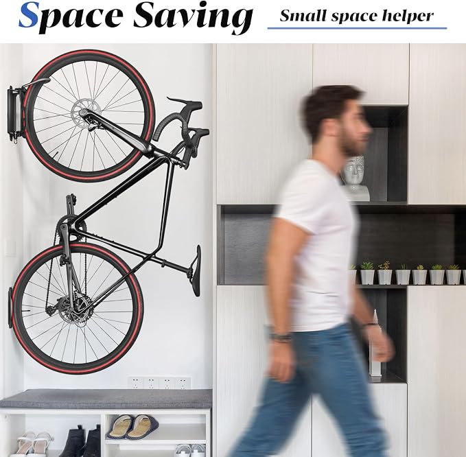 Goovilla Swivel Bike Wall Mount 1 Pack, Space Saving Bike Hangers - Image 2
