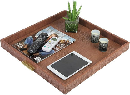 HofferRuffer Elegant Decorative Serving Tray, Coffee Table Serve Tea Coffee or - Image 4