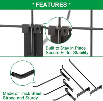 10Inch Gridwall Hooks, Grid Panel Hanging Hooks - Image 3