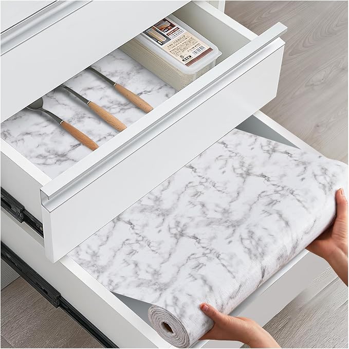 Drawer and Shelf Liner, Non-Slip Kitchen Cabinet Liners Non-Adhesive Thick by ALIUNI