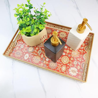 Spsyrine Serving Tray, Plastic Rectangular Coffee Table Tray - Image 6
