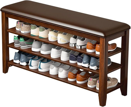 Taitiy Shoe Rack Bench Entryway Storage, Shoe Organizer Bench by Taitiy
