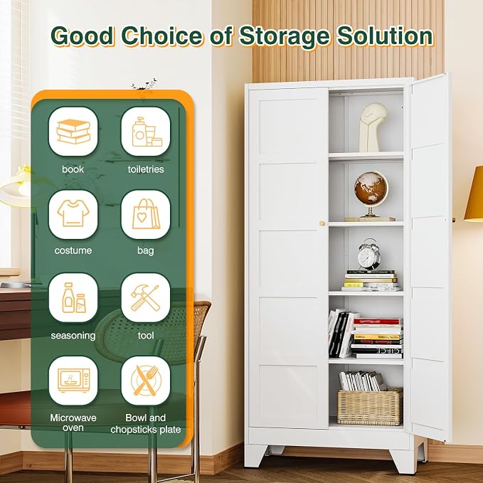 Letaya 72" H Metal Storage Cabinet - Image 9