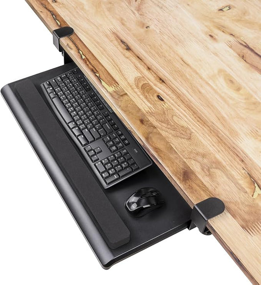 EHO Large Ergonomic C-Clamp Keyboard Tray Mount Under Desk by EHOPrime