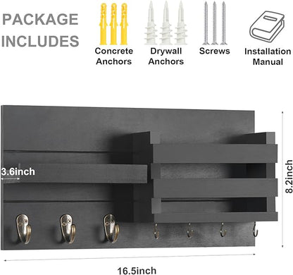 Lwenki Mail Organizer for Wall Mount – Key Holder - Image 4