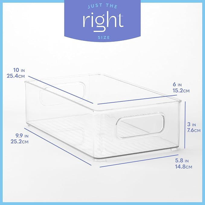 primebox Plastic Food Storage 2 Pack Clear Container Bin - Image 3