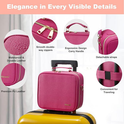 Mocado Travel Makeup Bag with LED Lighted Mirror, Travel Makeup Organizer - Image 2