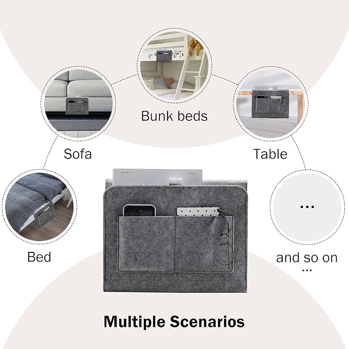 YOUDENOVA Bedside Caddy, Bedside Organizer - Image 7