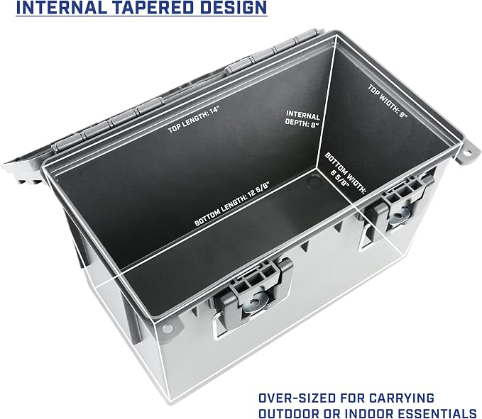Sheffield XL Ammo Box Made in USA, Stackable Lockable Ammo Storage Box | 2 Pack - Image 5