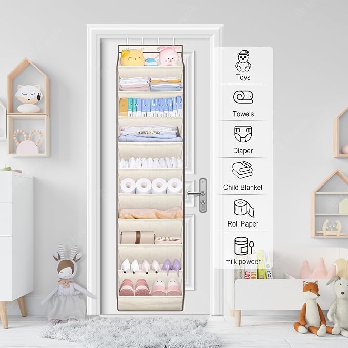 SLEEPING LAMB Shoe Rack for Door, Kids Door Shoe Organizer for Closet hanger - Image 7
