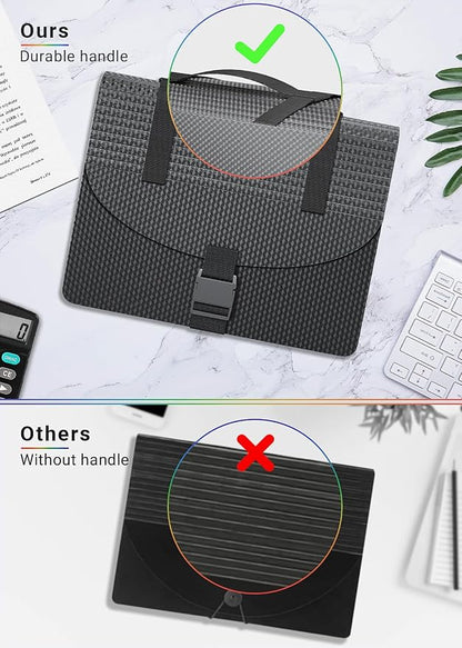 Expanding File Folders with Handle, Accordion File Organizer 13 Expandable - Image 4