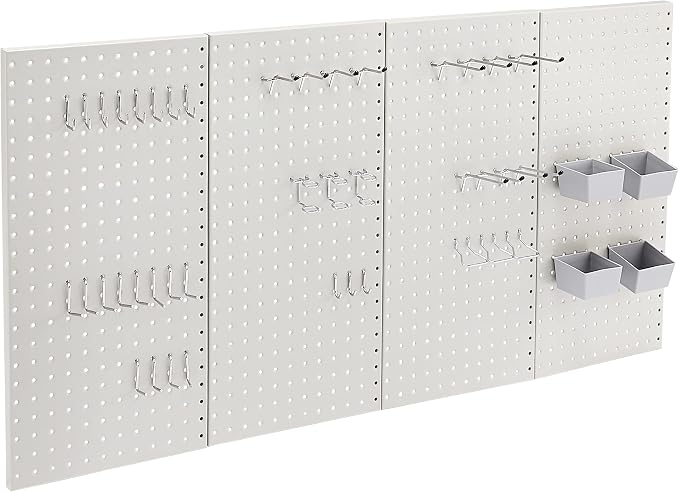 Amazon Basics Rectangular Metal Pegboard Kit by AmazonBasics