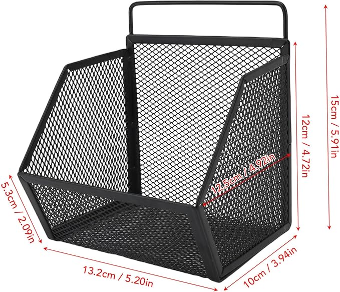 13.2x10x15cm Wall Hanging Baskets, Metal Wire Storage Organizer - Image 3