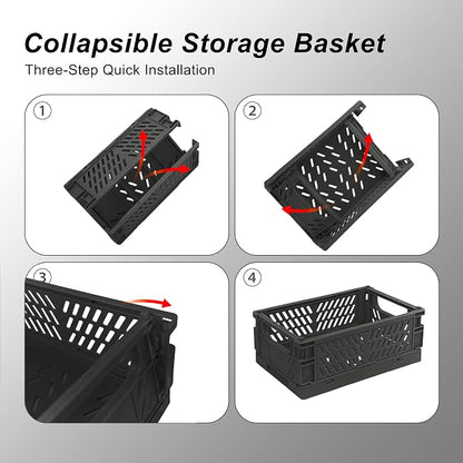 6 Pack Mini Foldable Small Plastic Baskets - Image 4