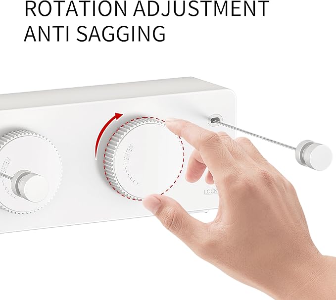 Retractable Clothesline Heavy Duty Clothes Drying Laundry Line Wall Mounted - Image 3