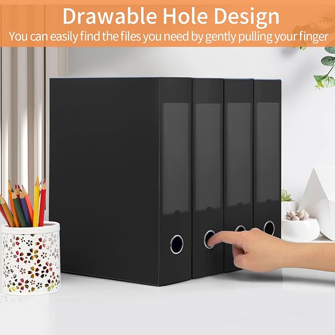 HUA JIE 4 Pack A4 Storage File Boxes Plastic Archives Cases - Image 4