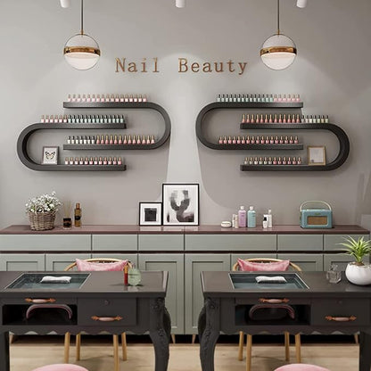 Wall Mounted Shelf Nail Polish Bottle Display Rack, U-Shaped Essential Oil - Image 2