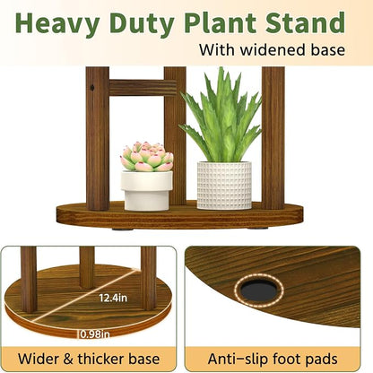 LASZOLA 3 Tiered Wood Plant Stand Indoor Corner - Image 6