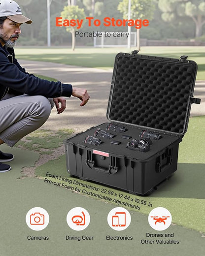 VEVOR Weatherproof Hard Case, Heavy Duty Protective Dry Box Case - Image 3