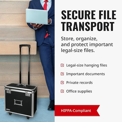 Vaultz Locking Mobile Business Case, Legal Size, 14.5 x 13.5 x 11 Inches - Image 4