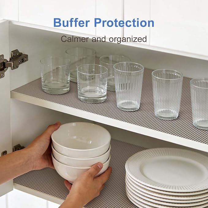 Shelf Liner Non Adhesive Cabinet and Drawer Liner, Upgrade Durable Folded Slip - Image 4