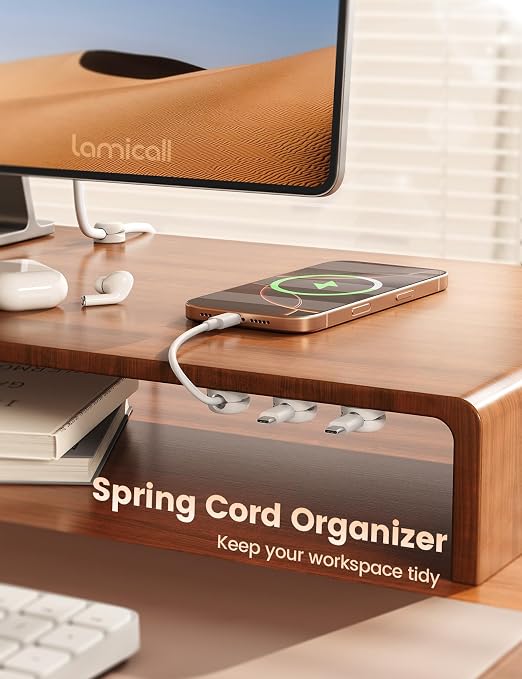 Lamicall Spring Cord Organizer, Office Desk Accessories - Image 2