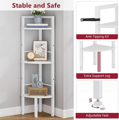 Tajsoon Small Corner Shelf Stand 3 Tier 39.5" - Image 5