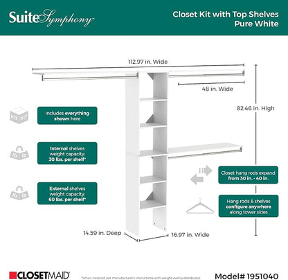 ClosetMaid SuiteSymphony Wood Closet Organizer Kit - Image 4