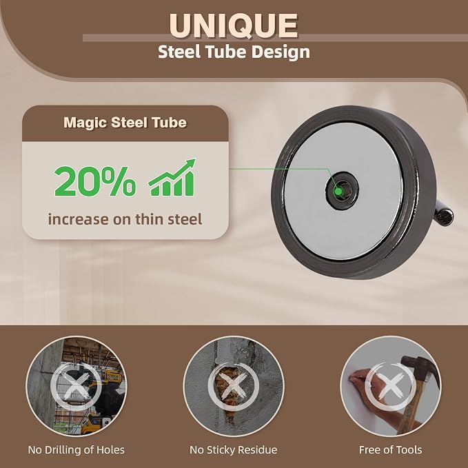 Neosmuk Magnetic Hooks Steel Tube Design - Image 2