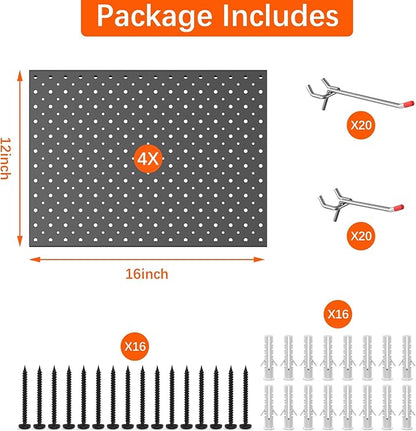 TORACK Metal Pegboard Panels and Hooks - Image 4