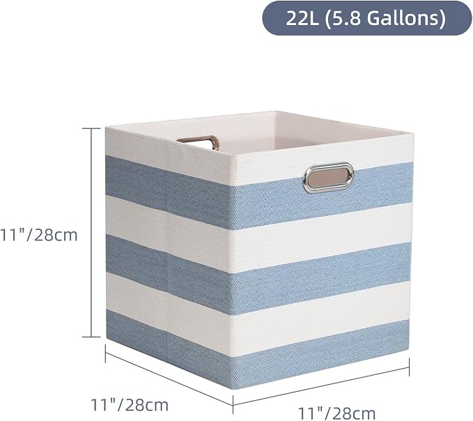 11x11 Cube Storage Bins, Collapsible Fabric Storage Cubes, Cubby Storage - Image 2