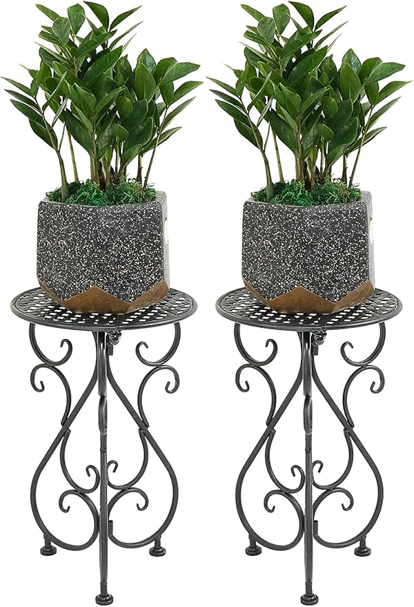 NAKUPE Metal Plant Stands 2 Pack, Heavy Duty Plant Pedestal 17" Tall, Single by BuyNow