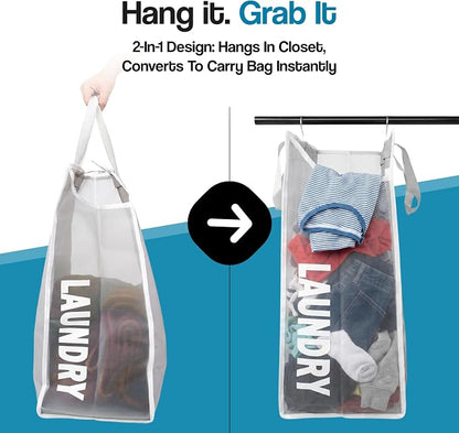 Hanging Laundry Hamper Bag for Closet – Space Saving hanging basket - Image 7