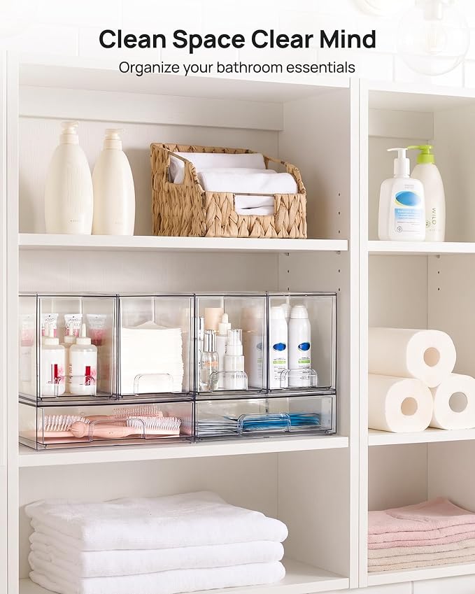 Vtopmart Stackable Storage Drawers Set of 3, Laundry Room Organization - Image 6