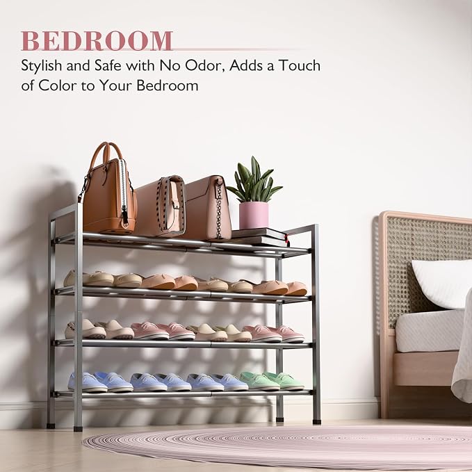 Bumusty 4-Tier Expandable Shoe Rack - Image 4