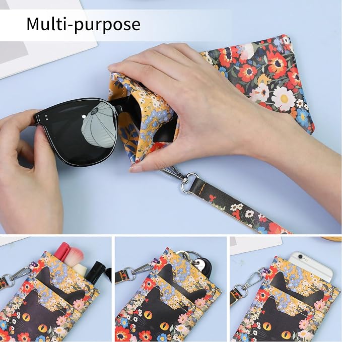 Double Eyeglass Case Soft Dual Glasses Case - Image 6