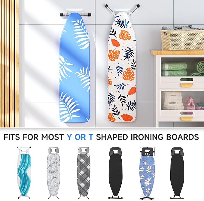 Ironing Board Holder Wall Mount/Over The Door Ironing Board Hanger, Laundry - Image 6