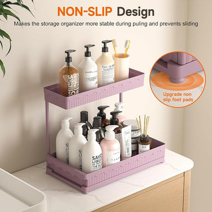 Sevenblue 3 Pack Multi-Purpose Pull-Out Storage Organizers, 2-Tier L-Shaped - Image 4