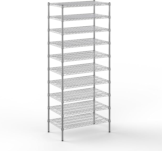 21" Deep x 36" Wide x 86" Height Wire Shelving Kit | 10-Tier | NSF Commercial by Regal+Altair